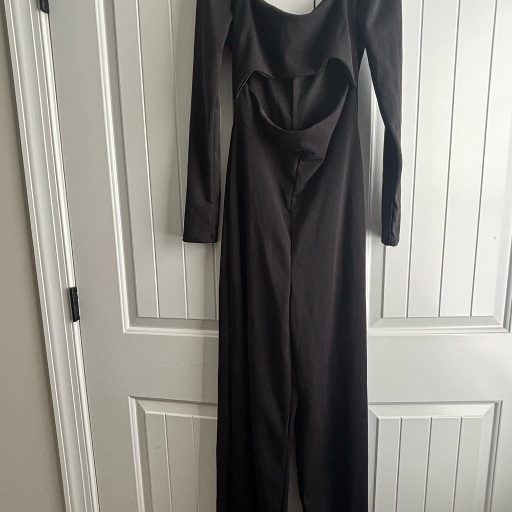 Elegant Black Long Sleeve Jumpsuit